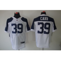 Nike Dallas Cowboys 39 Brandon Carr White Elite Thankgivings NFL Jersey