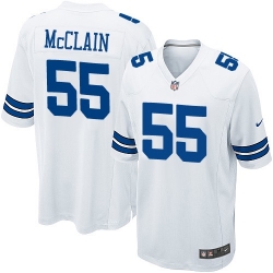 Nike Dallas Cowboys #55 Rolando McClain White Mens Stitched NFL Elite Jersey