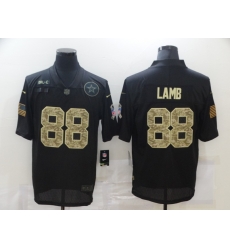 Nike Dallas Cowboys 88 Ceedee Lamb Black Camo 2020 Salute To Service Limited Jersey
