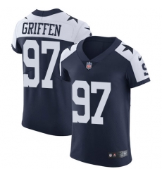 Nike Dallas Cowboys 97 Everson Griffen Navy Blue Thanksgiving Men Stitched NFL Vapor Untouchable Throwback Elite Jersey