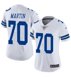 Nike Cowboys #70 Zack Martin White Womens Stitched NFL Vapor Untouchable Limited Jersey