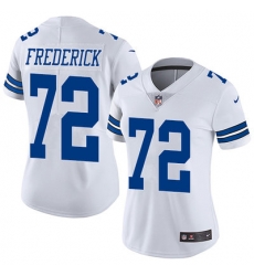 Nike Cowboys #72 Travis Frederick White Womens Stitched NFL Vapor Untouchable Limited Jersey