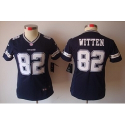 Women Nike Dallas Cowboys 82# Witten Blue Color[Women's NIKE LIMITED Jersey]