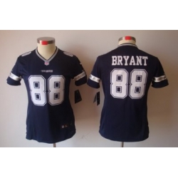 Women Nike Dallas Cowboys 88 Dez Bryant Blue Game LIMITED Nike NFL Jerseys