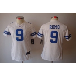 Women Nike Dallas Cowboys 9 Romo White[Women's NIKE LIMITED Jersey]