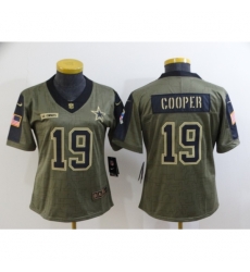 Women's Dallas Cowboys #19 Amari Cooper Nike Olive 2021 Salute To Service Limited Player Jersey