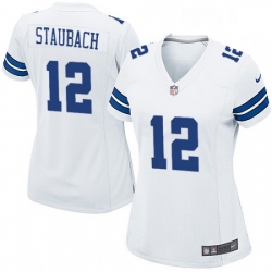 Womens Nike Dallas Cowboys 12 Roger Staubach Game White NFL Jersey