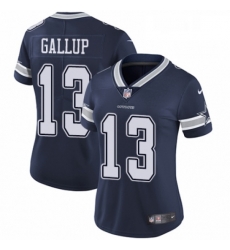 Womens Nike Dallas Cowboys 13 Michael Gallup Navy Blue Team Color Vapor Untouchable Limited Player NFL Jersey