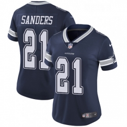 Womens Nike Dallas Cowboys 21 Deion Sanders Elite Navy Blue Team Color NFL Jersey