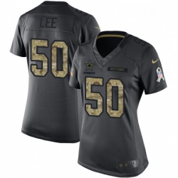 Womens Nike Dallas Cowboys 50 Sean Lee Limited Black 2016 Salute to Service NFL Jersey