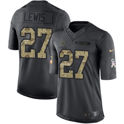 Nike Cowboys #27 Jourdan Lewis Black Youth 2016 Salute to Service NFL Limited Jersey