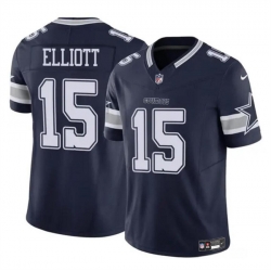 Youth Dallas Cowboys 15 Ezekiel Elliott Navy 2023 F U S E Vapor Untouchable Limited Stitched Football Jersey