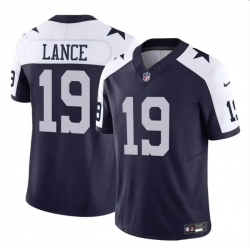 Youth Dallas Cowboys 19 Trey Lance Navy White 2023 F U S E Vapor Untouchable Limited Stitched Football Jersey