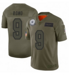 Youth Dallas Cowboys 9 Tony Romo Limited Camo 2019 Salute to Service Football Jersey