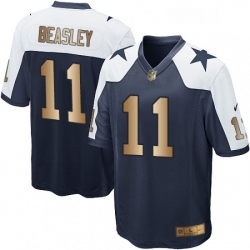 Youth Nike Dallas Cowboys 11 Cole Beasley Elite NavyGold Throwback Alternate NFL Jersey