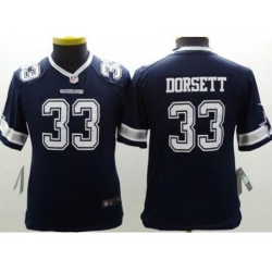 Youth Nike Dallas Cowboys 33 Tony Dorsett Navy Blue Team Color Stitched NFL Limited Jersey