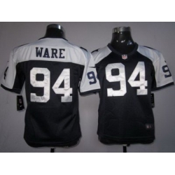 Youth Nike Dallas Cowboys #94 Ware Blue Thankgivings Nike NFL Jerseys