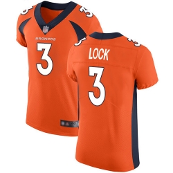 Broncos 3 Drew Lock Orange Team Color Men Stitched Football Vapor Untouchable Elite Jersey