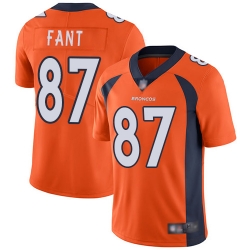 Broncos 87 Noah Fant Orange Team Color Men Stitched Football Vapor Untouchable Limited Jersey