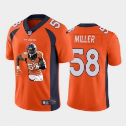 Denver Broncos 58 Von Miller Men Nike Player Signature Moves Vapor Limited NFL Jersey Orange