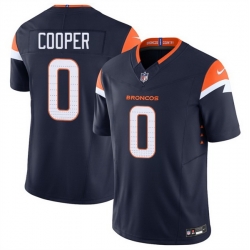 Men Denver Broncos 0 Jonathon Cooper Navy F U S E  Vapor Limited Stitched Football Jersey
