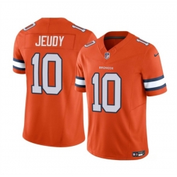Men Denver Broncos 10 Jerry Jeudy Orange 2023 F U S E  Vapor Untouchable Stitched Jersey