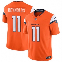 Men Denver Broncos 11 Josh Reynolds Orange 2024 F U S E  Vapor Limited Stitched Football Jersey