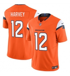 Men Denver Broncos 12 RJ Harvey Orange 2025 F U S E  Vapor Limited Stitched Football Jersey Men Denver Broncos 12 RJ Harvey Orange 2025 F U S E  Vapor Limited Stitched Football Jersey