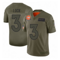 Men Denver Broncos 3 Drew Lock Limited Camo 2019 Salute to Service Football Jersey