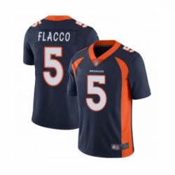 Men Denver Broncos 5 Joe Flacco Navy Blue Alternate Vapor Untouchable Limited Player Football Jersey