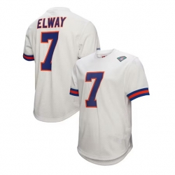 Men Denver Broncos 7 John Elway White Mitchel  26 Ness Stitched Football Jersey