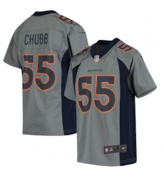 Men Denver Broncos Bradley Chubb 55 Gray jersey