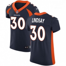 Men Nike Denver Broncos 30 Phillip Lindsay Navy Blue Alternate Vapor Untouchable Elite Player NFL Jersey