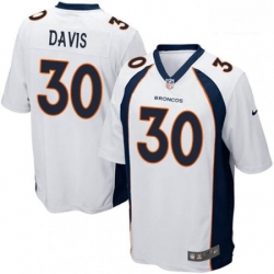 Men Nike Denver Broncos 30 Terrell Davis Game White NFL Jersey