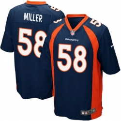 Men Nike Denver Broncos 58 Von Miller Game Navy Blue Alternate NFL Jersey