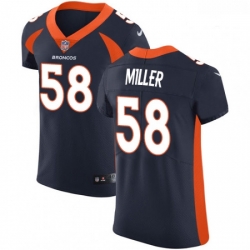 Men Nike Denver Broncos 58 Von Miller Navy Blue Alternate Vapor Untouchable Elite Player NFL Jersey