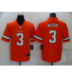 Men's Denver Broncos #3 Russell Wilson Orange 2022 Color Rush Stitched NFL Nike Limited Jersey