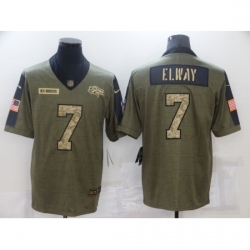 Men's Denver Broncos #7 John Elway Camo 2021 Salute To Service Limited Player Jersey