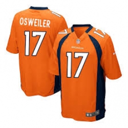 NEW Denver Broncos #17 Brock osweiler Orange Team Color NFL New Elite Jersey