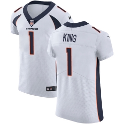 Nike Broncos #1 Marquette King White Mens Stitched NFL Vapor Untouchable Elite Jersey