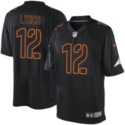 Nike Broncos #12 Paxton Lynch Black Mens Stitched NFL Impact Limited Jersey