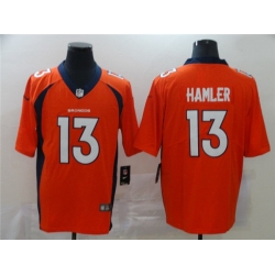 Nike Broncos 13 KJ Hamler Orange 2020 NFL Draft Vapor Untouchable Limited Jersey