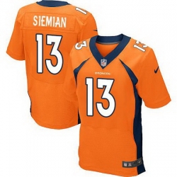 Nike Broncos #13 Trevor Siemian Orange Team Color Mens Stitched NFL New Elite Jersey