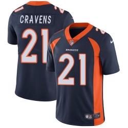 Nike Broncos #21 Su a Cravens Navy Blue Alternate Mens Stitched NFL Vapor Untouchable Limited Jersey