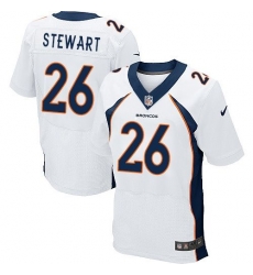 Nike Broncos #26 Darian Stewart White Mens Stitched NFL New Elite Jersey