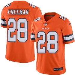 Nike Broncos #28 Royce Freeman Orange Mens Stitched NFL Limited Rush Jersey