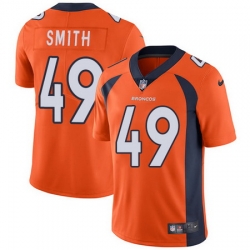 Nike Broncos #49 Dennis Smith Orange Team Color Mens Stitched NFL Vapor Untouchable Limited Jersey