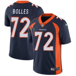 Nike Broncos #72 Garett Bolles Navy Blue Alternate Mens Stitched NFL Vapor Untouchable Limited Jersey