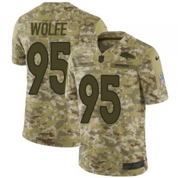 Nike Broncos #95 Derek Wolfe Camo Mens Stitched NFL Limited 2018 Salute To Service Jersey