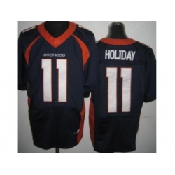 Nike Denver Broncos 11 Trindon Holliday Blue Elite NFL Jersey